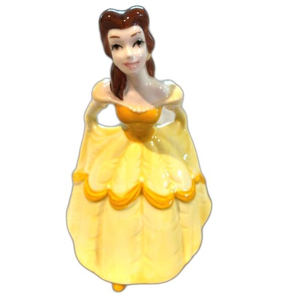 Disney Beauty & the Beast Belle in Yellow Dress Figurine Porcelain 6.5" Vintage - Picture 1 of 2